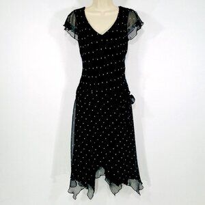 VTG 90’s Jonathan Martin Sz 10 Chiffon Drop Waist Dress Fairy Whimsy Bias Cut